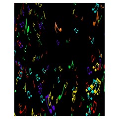 Colorful Music Notes Rainbow Drawstring Bag (small)