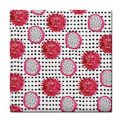 Fruit Patterns Bouffants Broken Hearts Dragon Polka Dots Red Black Tile Coasters by Mariart