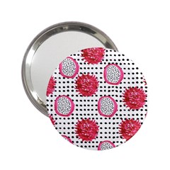 Fruit Patterns Bouffants Broken Hearts Dragon Polka Dots Red Black 2 25  Handbag Mirrors by Mariart