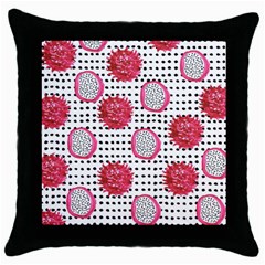 Fruit Patterns Bouffants Broken Hearts Dragon Polka Dots Red Black Throw Pillow Case (black)