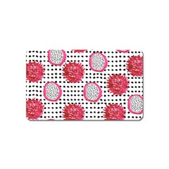 Fruit Patterns Bouffants Broken Hearts Dragon Polka Dots Red Black Magnet (name Card) by Mariart