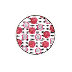 Fruit Patterns Bouffants Broken Hearts Dragon Polka Dots Red Black Hat Clip Ball Marker (4 Pack) by Mariart