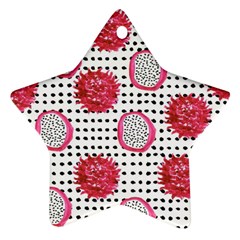 Fruit Patterns Bouffants Broken Hearts Dragon Polka Dots Red Black Star Ornament (two Sides) by Mariart