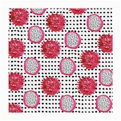 Fruit Patterns Bouffants Broken Hearts Dragon Polka Dots Red Black Medium Glasses Cloth (2-side) by Mariart