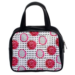 Fruit Patterns Bouffants Broken Hearts Dragon Polka Dots Red Black Classic Handbags (2 Sides) by Mariart