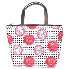 Fruit Patterns Bouffants Broken Hearts Dragon Polka Dots Red Black Bucket Bags by Mariart