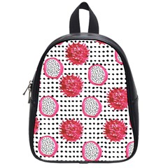 Fruit Patterns Bouffants Broken Hearts Dragon Polka Dots Red Black School Bag (small)