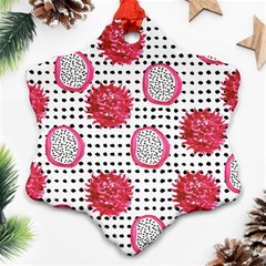 Fruit Patterns Bouffants Broken Hearts Dragon Polka Dots Red Black Ornament (snowflake)