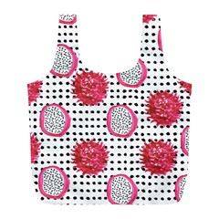 Fruit Patterns Bouffants Broken Hearts Dragon Polka Dots Red Black Full Print Recycle Bags (l)  by Mariart