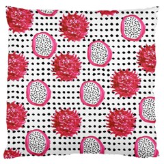 Fruit Patterns Bouffants Broken Hearts Dragon Polka Dots Red Black Large Flano Cushion Case (two Sides)