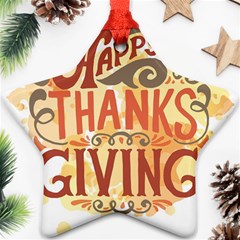 Happy Thanksgiving Sign Ornament (star)