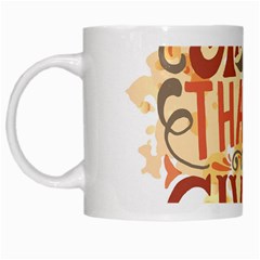 Happy Thanksgiving Sign White Mugs by Mariart