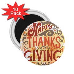 Happy Thanksgiving Sign 2 25  Magnets (10 Pack)  by Mariart