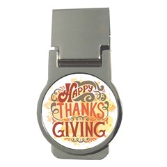 Happy Thanksgiving Sign Money Clips (round) 