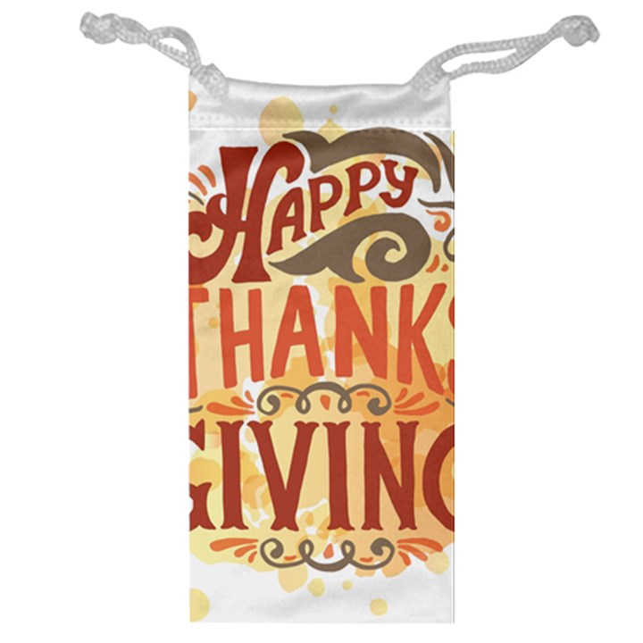 Happy Thanksgiving Sign Jewelry Bag