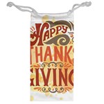 Happy Thanksgiving Sign Jewelry Bag Back