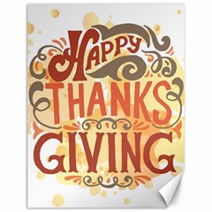 Happy Thanksgiving Sign Canvas 12  X 16   by Mariart