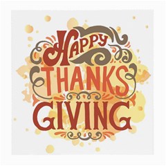 Happy Thanksgiving Sign Medium Glasses Cloth (2-side) by Mariart