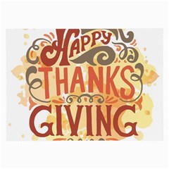 Happy Thanksgiving Sign Large Glasses Cloth