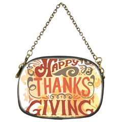 Happy Thanksgiving Sign Chain Purses (two Sides) 