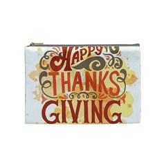 Happy Thanksgiving Sign Cosmetic Bag (medium)  by Mariart