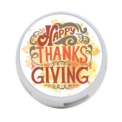 Happy Thanksgiving Sign 4-port Usb Hub (two Sides)  by Mariart