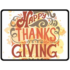 Happy Thanksgiving Sign Fleece Blanket (large) 