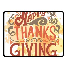 Happy Thanksgiving Sign Fleece Blanket (small)