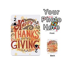 Happy Thanksgiving Sign Playing Cards 54 (mini)  by Mariart