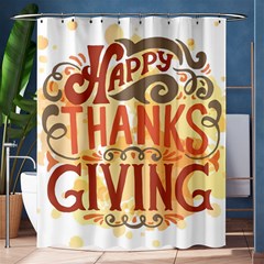 Happy Thanksgiving Sign Shower Curtain 60  X 72  (medium)  by Mariart