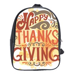 Happy Thanksgiving Sign School Bag (xl)