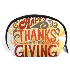 Happy Thanksgiving Sign Accessory Pouches (large)  by Mariart