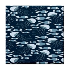 Jellyfish Fish Cartoon Sea Seaworld Tile Coasters by Mariart