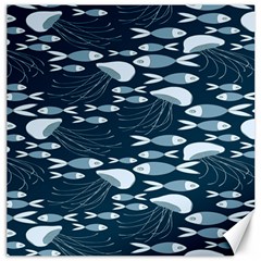 Jellyfish Fish Cartoon Sea Seaworld Canvas 12  X 12  