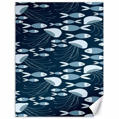 Jellyfish Fish Cartoon Sea Seaworld Canvas 18  X 24   by Mariart