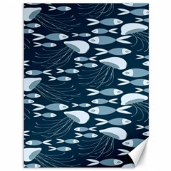 Jellyfish Fish Cartoon Sea Seaworld Canvas 36  X 48  