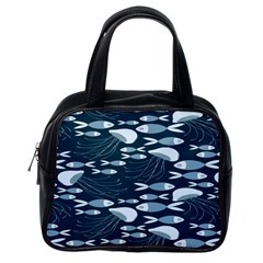 Jellyfish Fish Cartoon Sea Seaworld Classic Handbags (one Side) by Mariart