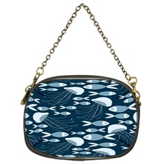 Jellyfish Fish Cartoon Sea Seaworld Chain Purses (one Side)  by Mariart