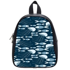 Jellyfish Fish Cartoon Sea Seaworld School Bag (small) by Mariart