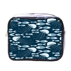 Jellyfish Fish Cartoon Sea Seaworld Mini Toiletries Bags by Mariart