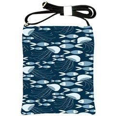 Jellyfish Fish Cartoon Sea Seaworld Shoulder Sling Bags by Mariart