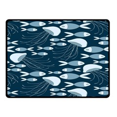 Jellyfish Fish Cartoon Sea Seaworld Fleece Blanket (small) by Mariart