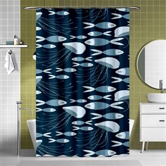 Jellyfish Fish Cartoon Sea Seaworld Shower Curtain 48  X 72  (small)  by Mariart