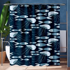 Jellyfish Fish Cartoon Sea Seaworld Shower Curtain 60  X 72  (medium)  by Mariart