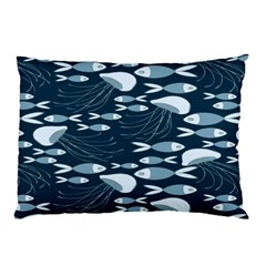 Jellyfish Fish Cartoon Sea Seaworld Pillow Case (two Sides)