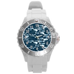 Jellyfish Fish Cartoon Sea Seaworld Round Plastic Sport Watch (l)