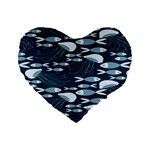 Jellyfish Fish Cartoon Sea Seaworld Standard 16  Premium Heart Shape Cushions Front