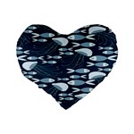 Jellyfish Fish Cartoon Sea Seaworld Standard 16  Premium Heart Shape Cushions Back