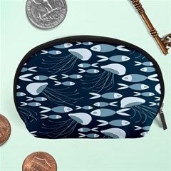 Jellyfish Fish Cartoon Sea Seaworld Accessory Pouches (large)  by Mariart