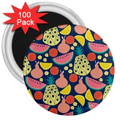 Fruit Pineapple Watermelon Orange Tomato Fruits 3  Magnets (100 pack)